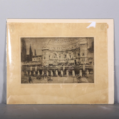 460 - William Walcott, 2 etchings, Stadium of Domitian and The Forum, unframed (2)