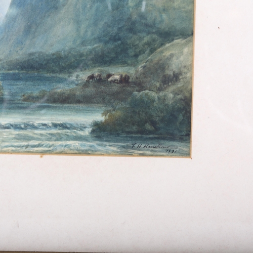 472 - Frederick Henry Henshaw (1807 - 1891), extensive valley, watercolour, 1831, 21cm x 30cm