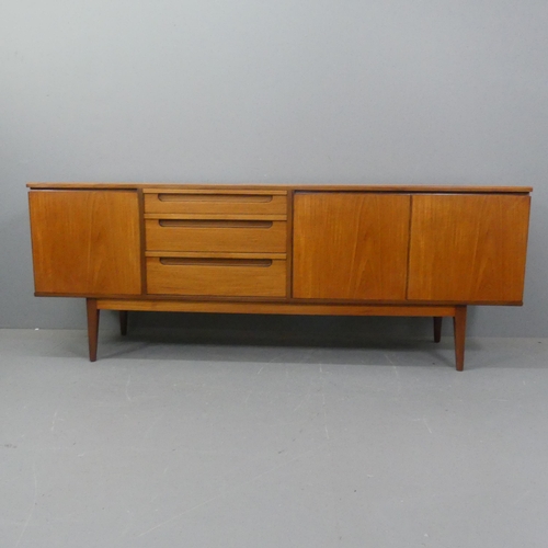 2055 - ALFRED COX - A mid-century teak sideboard. Length 199cm, height 76cm, width 46cm.