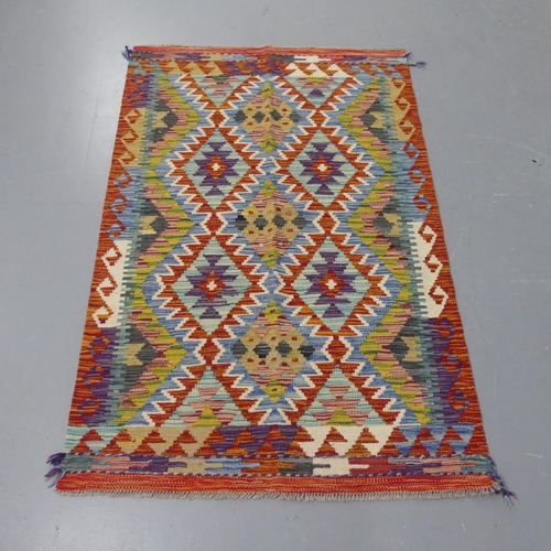 2262 - A Chobi Kilim rug. Length 155cm, width 100cm