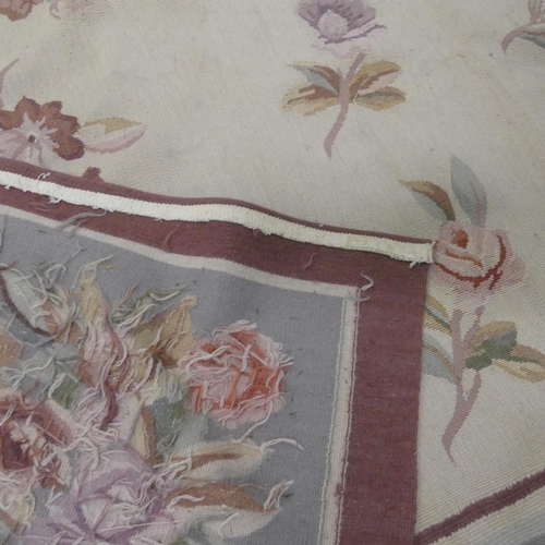 2281 - A cream-ground Aubusson style carpet. Length 300cm, width 240cm.