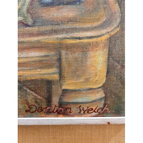 213 - Denton Welch (1915 - 1948), still life, oil on board, signed, 70cm x 50cm, framed