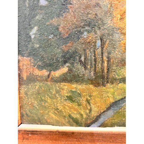 322 - Early 20th century European School impressionist landscape, indistinctly signed, 34cm x 23cm, framed