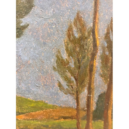 322 - Early 20th century European School impressionist landscape, indistinctly signed, 34cm x 23cm, framed