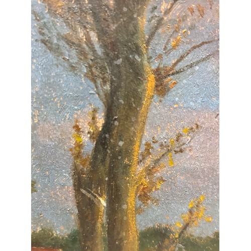 322 - Early 20th century European School impressionist landscape, indistinctly signed, 34cm x 23cm, framed