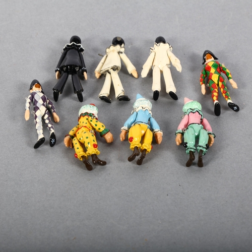 152 - A collection of 8 miniature enamelled and jointed Minnie Maria miniature figures, models including P... 