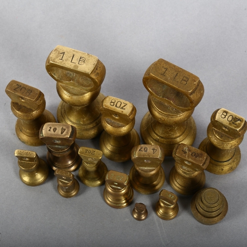 170 - A collection of bronze bell weights