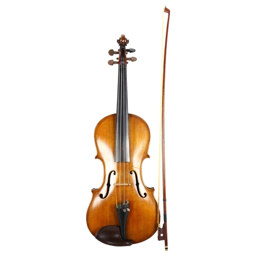 228 - A full-size violin, label to inside reading 