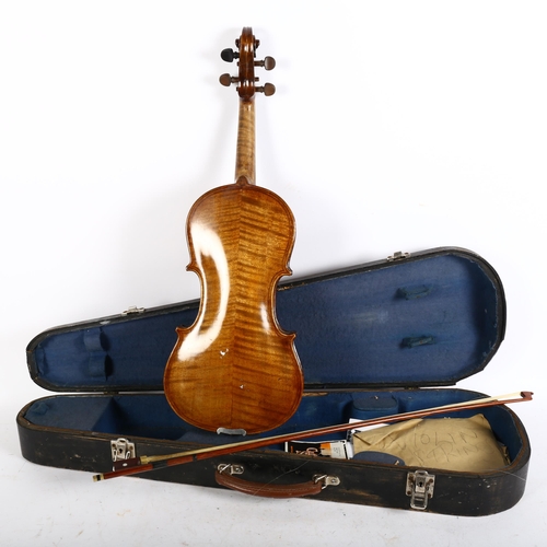 228 - A full-size violin, label to inside reading 