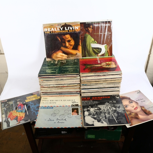 245 - A large quantity of vinyl LPs, mostly jazz and blues related in genre, various artists including Duk... 