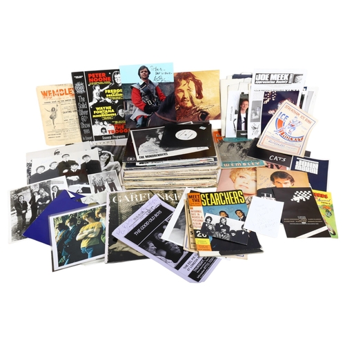 258 - A quantity of signed vinyl LPs, and theatre and other programmes, signatures include The Tremeloes, ... 