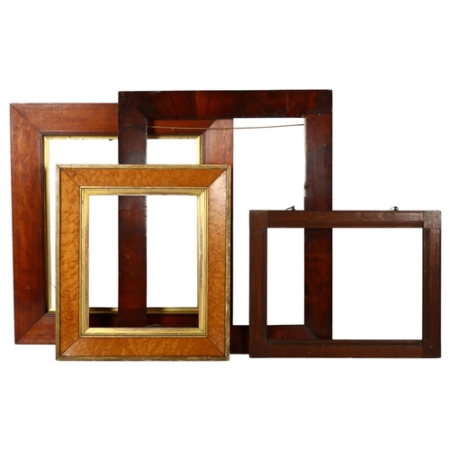 286 - A group of 4 Antique wooden frames, various sized and woods, largest overall 61cm x 50cm (4)