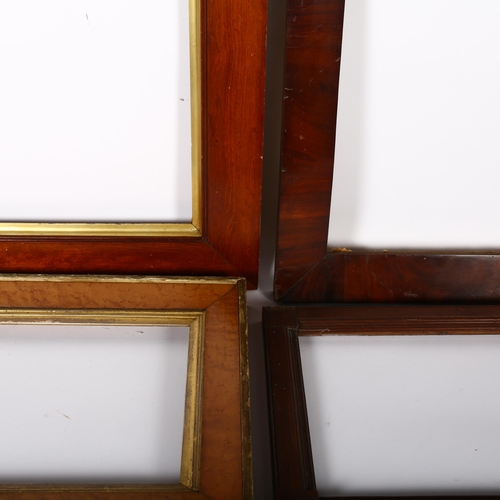 286 - A group of 4 Antique wooden frames, various sized and woods, largest overall 61cm x 50cm (4)