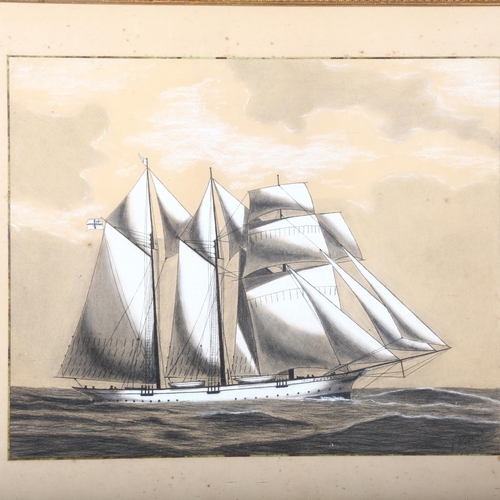 37 - LOCAL INTEREST - Reeves, a pastel drawing of the Sunbeam 3-masted sailing ship, which was the sailin... 