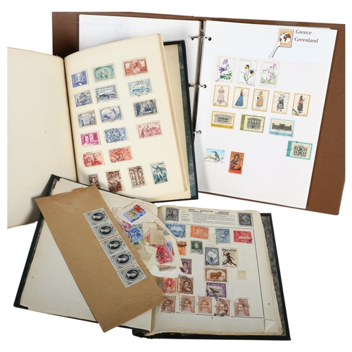 425 - A group of 3 stock book stamp albums, including stamps from the UK and worldwide