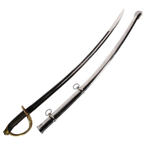 488 - A good quality reproduction Cavalry sword in scabbard, length overall 107cm