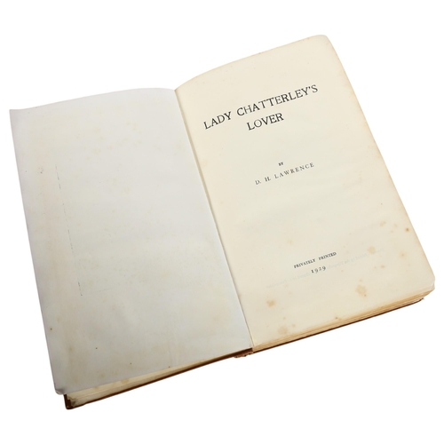 549 - D H Lawrence, Lady Chatterley's Lover, privately printed in 1929, 475/500, original cover with Phoen... 