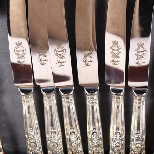 572 - Canteen of silver plated cutlery for 6 people in King's pattern, originally purchased from the Deben... 