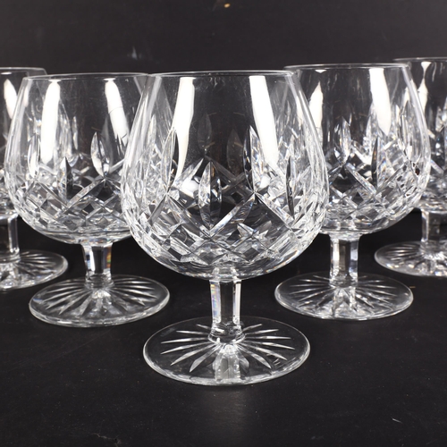 657 - 6 Waterford Crystal Lismore Brandy balloons, 13cm