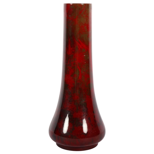 684 - A Howsons ruby and brown lustre vase, maker's mark to base 