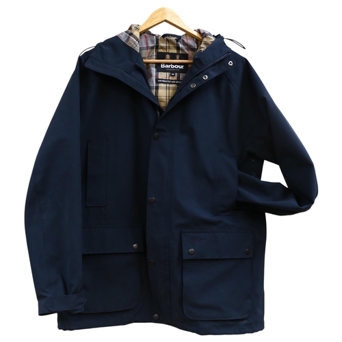 738 - BARBOUR - waterproof raincoat in navy blue, size medium