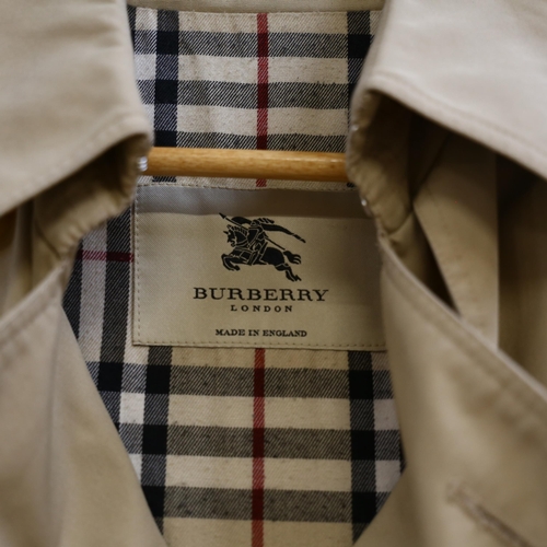 740 - BURBERRY - a lady's trench coat, beige, size 10/12