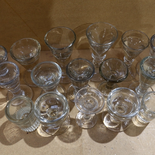 760 - A large quantity of Antique glassware, mostly penny licks, of various types and sizes (16)