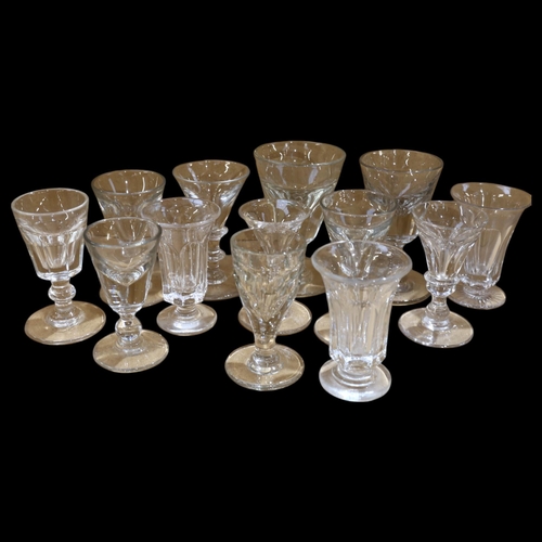 761 - A large quantity of Antique glassware, mostly penny licks of various sizes and types (13)