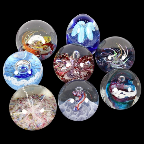 790 - A group of decorative glass paperweights, various designs and styles, the majority marked Caithness ... 