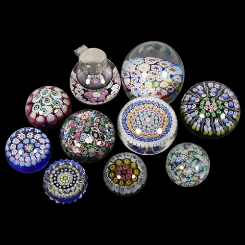 791 - A group of Millefiori glass paperweights of difference colours and designs (10)