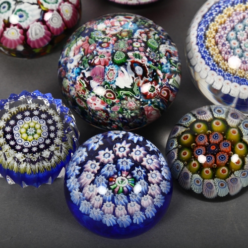 791 - A group of Millefiori glass paperweights of difference colours and designs (10)