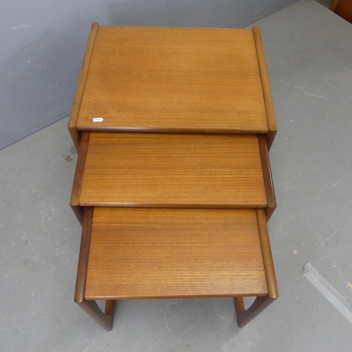 2502 - G-PLAN - A Quadrille nest of three teak occasional tables. Largest Width 54cm, Height 49cm, Depth 43... 