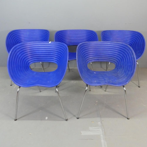 2672 - VITRA - A set of five Tom Vac stacking shell chairs, by Ron Arad.