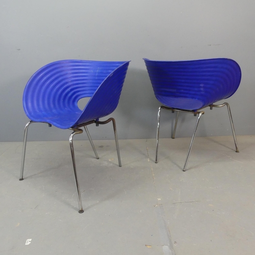 2672 - VITRA - A set of five Tom Vac stacking shell chairs, by Ron Arad.