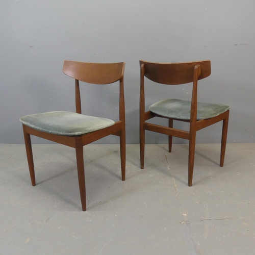 2675 - G-PLAN - A set of four mid-century teak dining chairs in original upholstery.