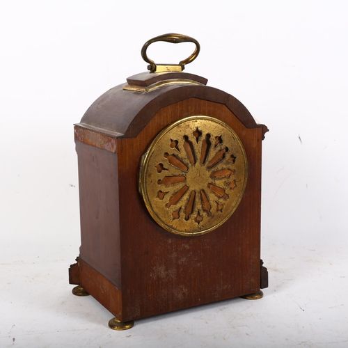 802 - Warring & Gillow, London and Paris, an 8-day striking wooden mantel clock, H23cm