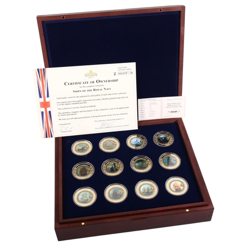 869 - Ships Of The Royal Navy, a set of 24 collector's coins in fitted case with certificate