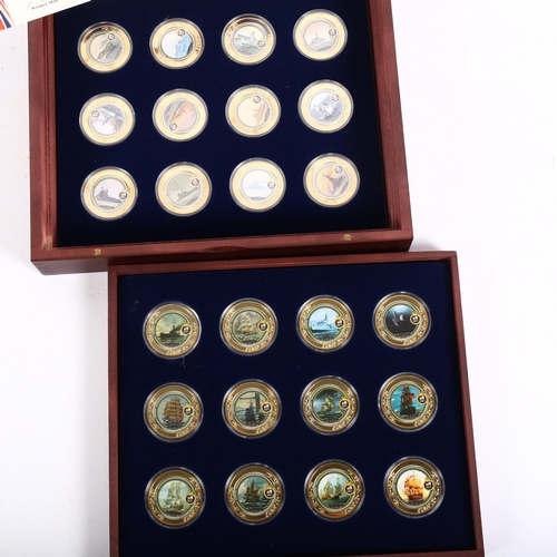 869 - Ships Of The Royal Navy, a set of 24 collector's coins in fitted case with certificate