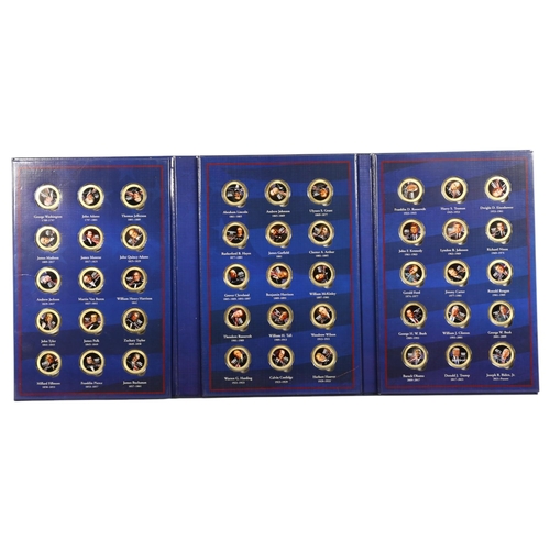 870 - The Presidents Of The United States Of America, complete set of 45 coins in fold-out presentation bo... 