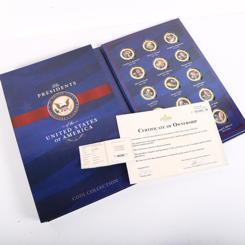 870 - The Presidents Of The United States Of America, complete set of 45 coins in fold-out presentation bo... 