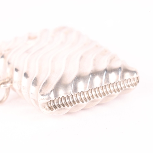 115 - A late Victorian silver Vesta case, James Dixon & Sons, Sheffield 1895, rectangular form with wavy f... 