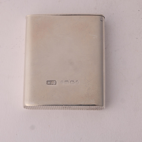 116 - A Victorian silver Vesta case, Howard James, Birmingham 1885, rounded rectangular form, 4.5cm x 4cm,... 