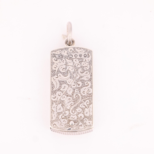 14 - SAMPSON MORDAN & CO - a Victorian novelty silver 'Trick' Vesta case, London 1889, rectangular form w... 