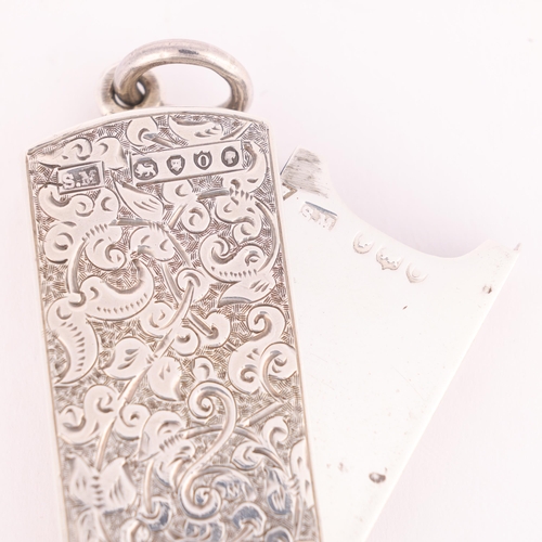 14 - SAMPSON MORDAN & CO - a Victorian novelty silver 'Trick' Vesta case, London 1889, rectangular form w... 