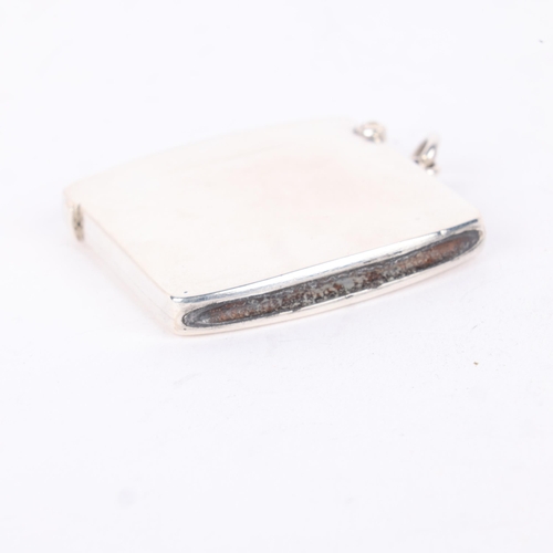 188 - An Art Deco George V silver Vesta case, William Neale & Son Ltd, Birmingham 1912, rectangular form w... 