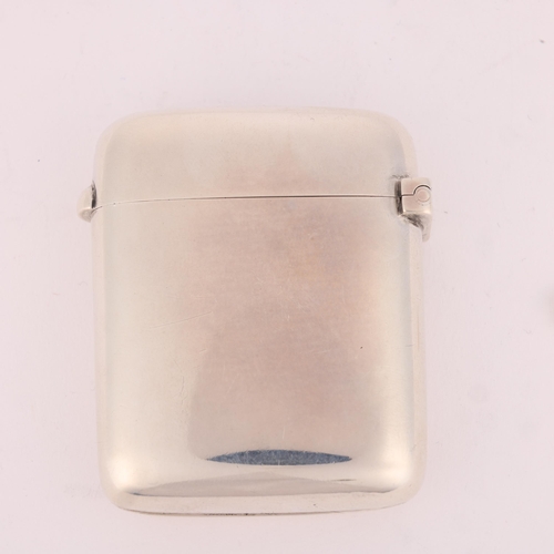 25 - SAMPSON MORDAN & CO - a Victorian silver Vesta case, London 1894, rectangular form, 5.5cm x 4cm, 50.... 