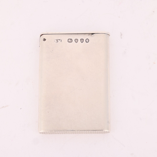 36 - SAMPSON MORDAN & CO - a Victorian silver Vesta case, London 1884, rounded rectangular form with gilt... 