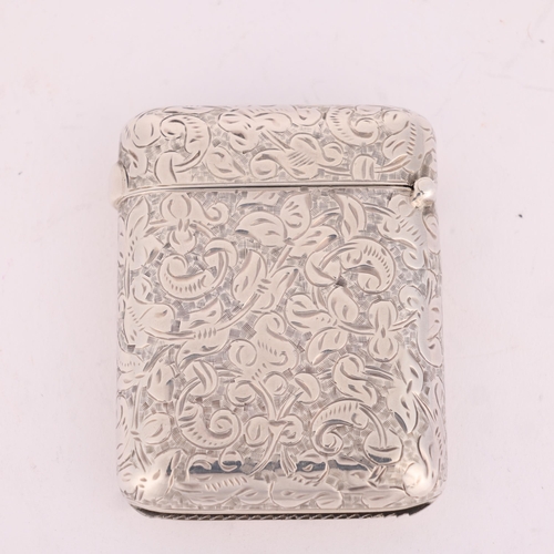 38 - SAMPSON MORDAN & CO - an Edwardian silver 'Seamless - Nonchoke' Vesta case, Chester 1905, rounded re... 