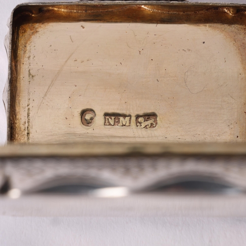 50 - NATHANIEL MILLS - an early Victorian silver vinaigrette, Birmingham 1844, shaped rectangular form wi... 