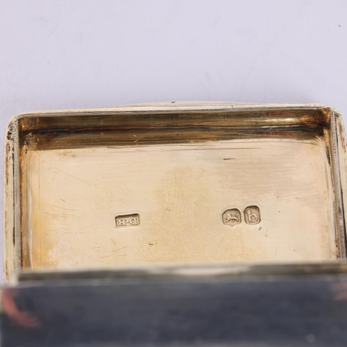 57 - A George III silver 'Double Walled' vinaigrette, Daniel Hockley, London 1817, rectangular form with ... 